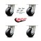Service Caster 4 Inch Kingpinless Polyolefin Wheel Swivel Caster Set with Swivel Lock SCC SCC-KP30S420-POR-BSL-4 - alternate 4